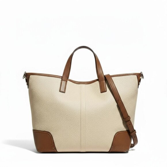 Coach Hadley Leather Medium Duffle Bag 31334 Pebbled Leather - Picture 1 of 15